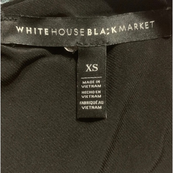 WHBM Reversible Dress Womens XS Black/Floral Form-Fitting Silky Knee Length - Picture 7 of 8